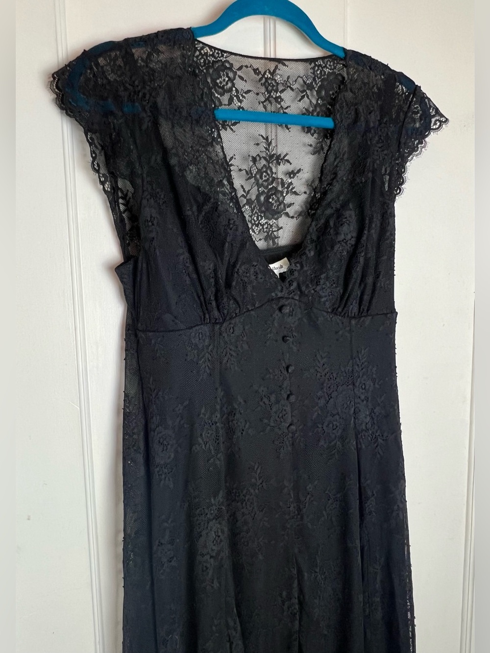 Popilush Black XL Shapewear Lace Fantasy Maxi Sculpting Dress Boho Whimsigoth - Picture 13 of 14